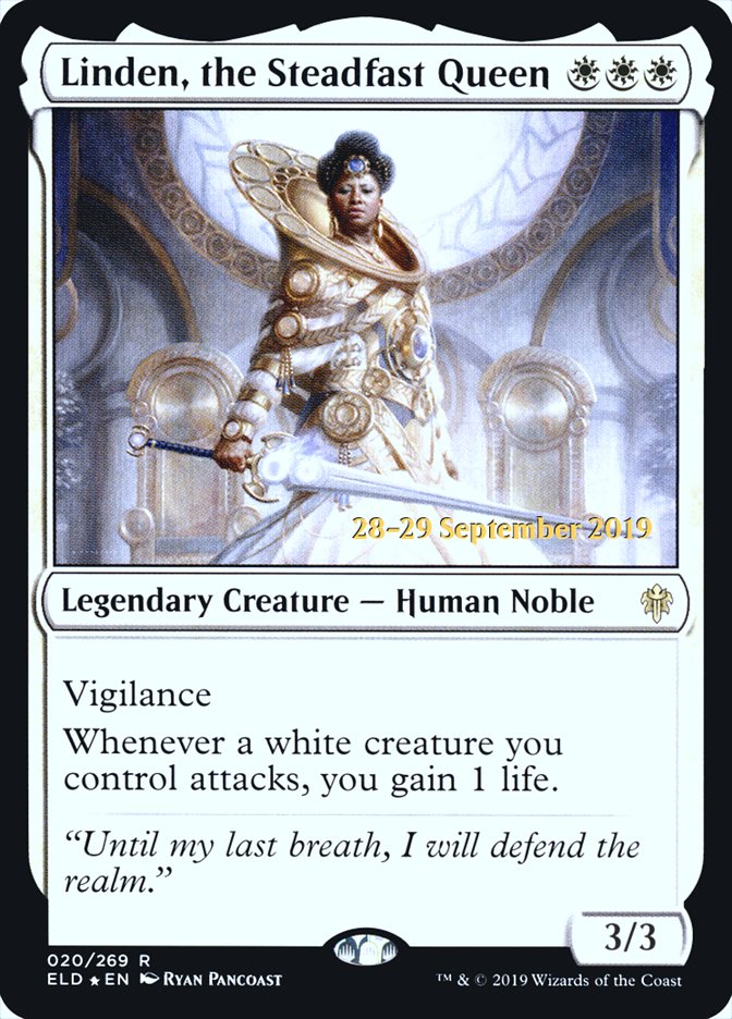 Linden, the Steadfast Queen [Throne of Eldraine Prerelease Promos] - Magic: The Gathering - Card Brawlers | Quebec | Canada |