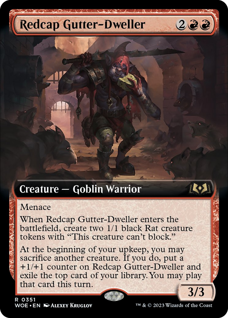 Redcap Gutter-Dweller (Extended Art) [Wilds of Eldraine] - Magic: The Gathering - Card Brawlers | Quebec | Canada |