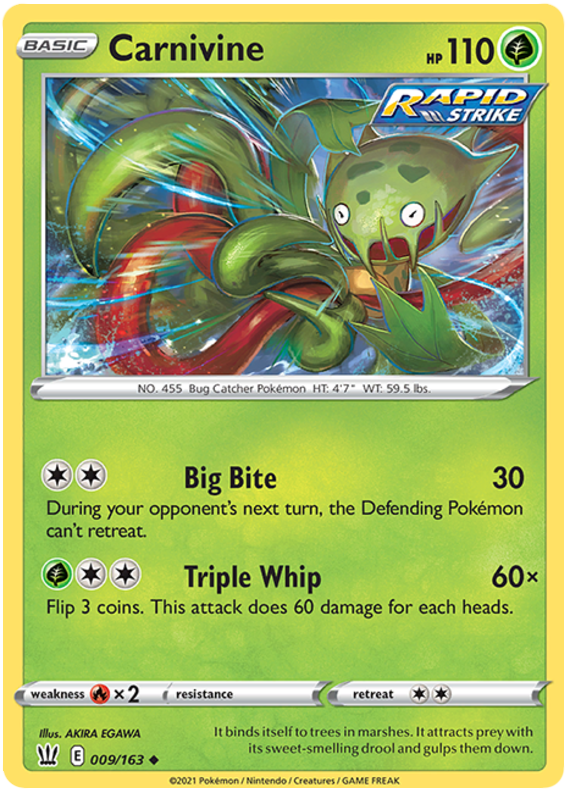 Carnivine (009/163) [Sword & Shield: Battle Styles] - Pokémon - Card Brawlers | Quebec | Canada |