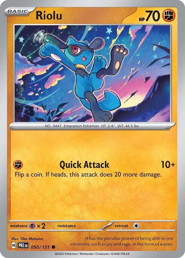 Riolu (050/131) [Scarlet & Violet: Prismatic Evolutions] - Pokémon - Card Brawlers | Quebec | Canada |