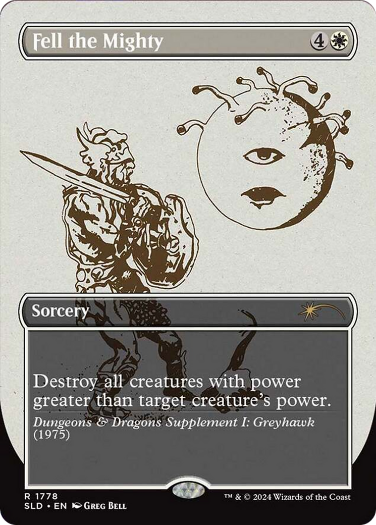 Fell the Mighty (Rainbow Foil) [Secret Lair Drop Series] - Magic: The Gathering - Card Brawlers | Quebec | Canada |
