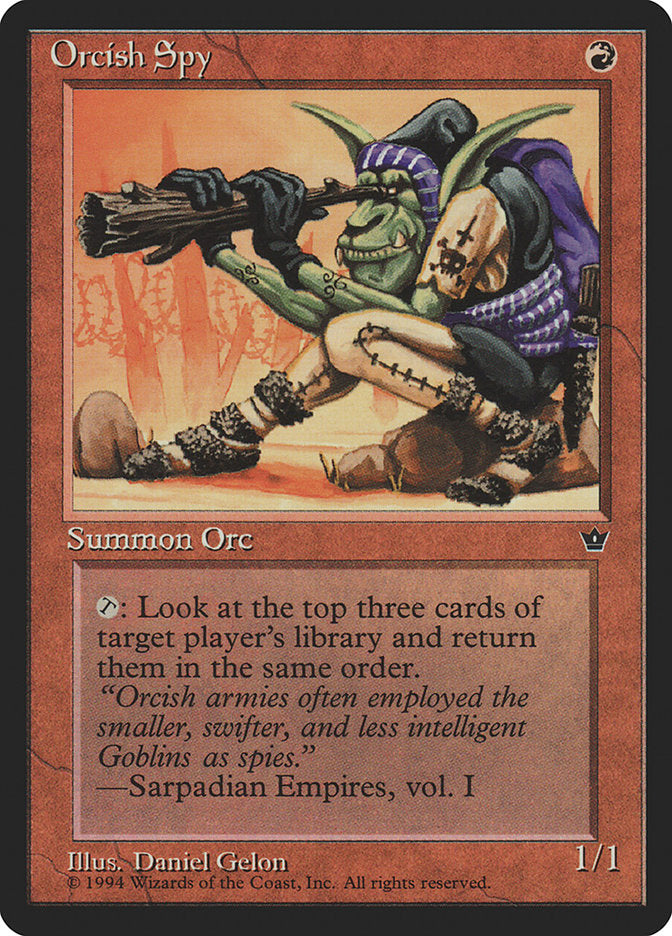 Orcish Spy (Daniel Gelon) [Fallen Empires] - Magic: The Gathering - Card Brawlers | Quebec | Canada |