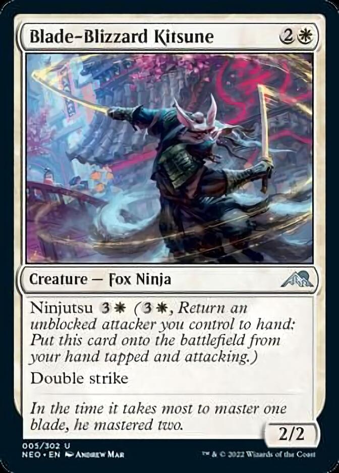 Blade-Blizzard Kitsune [Kamigawa: Neon Dynasty] - Magic: The Gathering - Card Brawlers | Quebec | Canada |