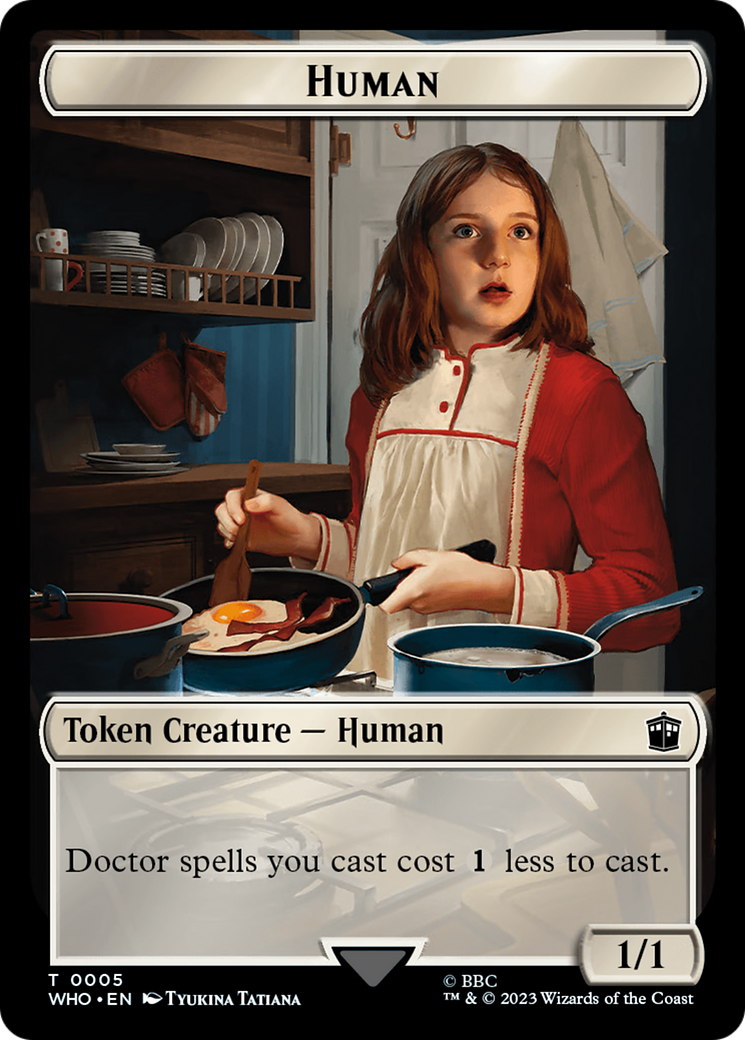 Human (0005) // Alien Insect Double-Sided Token [Doctor Who Tokens] - Magic: The Gathering - Card Brawlers | Quebec | Canada |