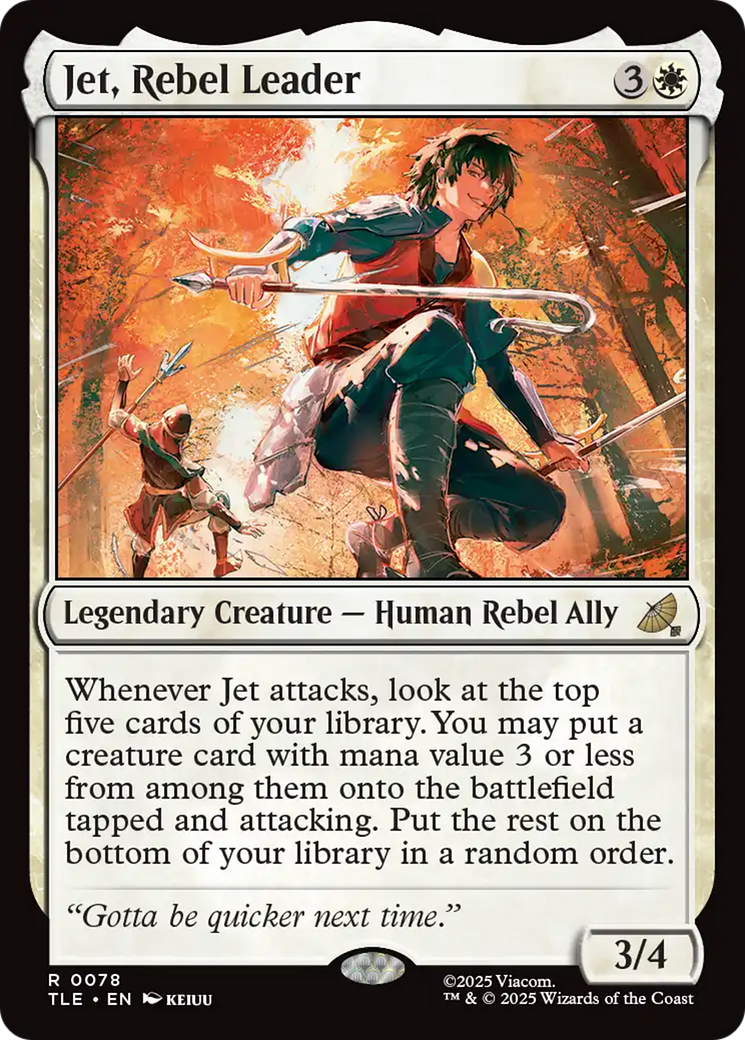 Jet, Rebel Leader [Avatar: The Last Airbender: Eternal-Legal] - Magic: The Gathering - Card Brawlers | Quebec | Canada |