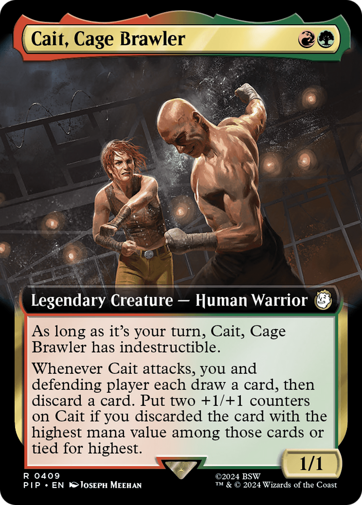 Cait, Cage Brawler (Extended Art) [Fallout] - Magic: The Gathering - Card Brawlers | Quebec | Canada |