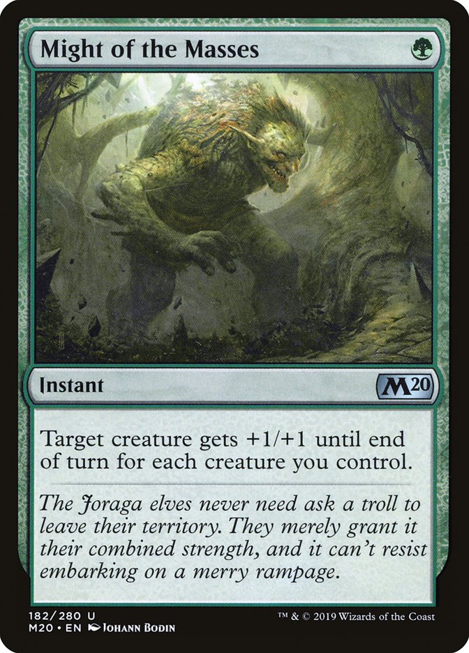 Might of the Masses [Core Set 2020] - Magic: The Gathering - Card Brawlers | Quebec | Canada |