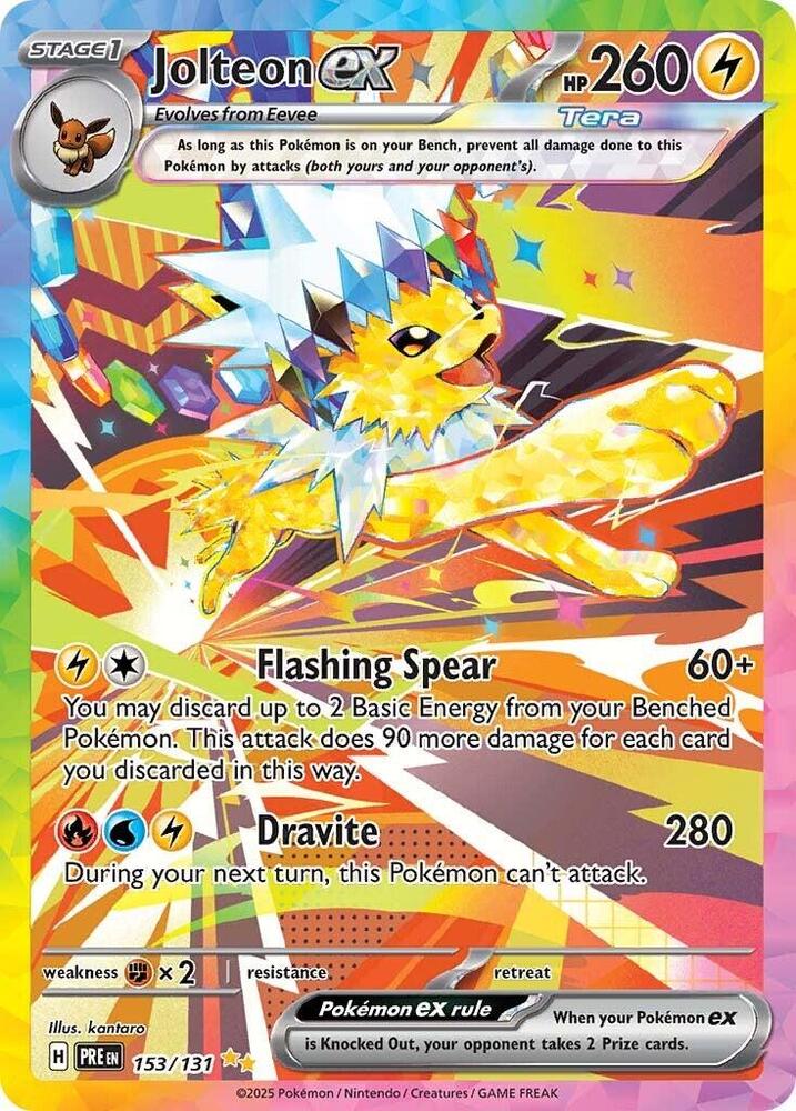 Jolteon ex (153/131) [Scarlet & Violet: Prismatic Evolutions] - Pokémon - Card Brawlers | Quebec | Canada |