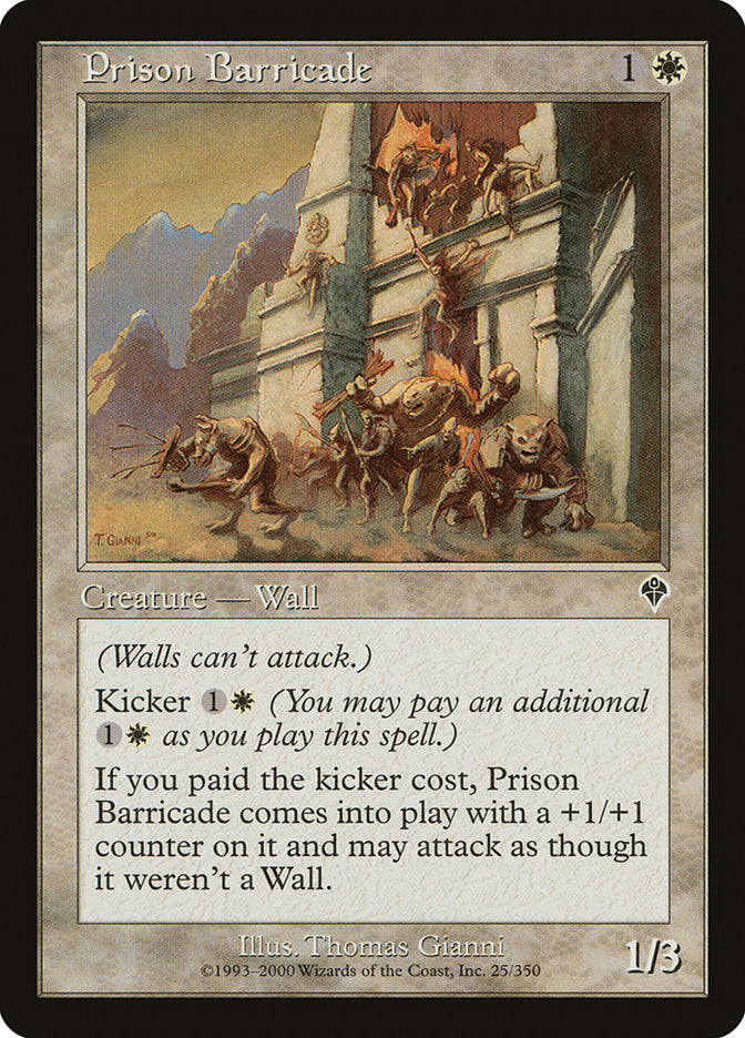 Prison Barricade [Invasion] - Magic: The Gathering - Card Brawlers | Quebec | Canada |