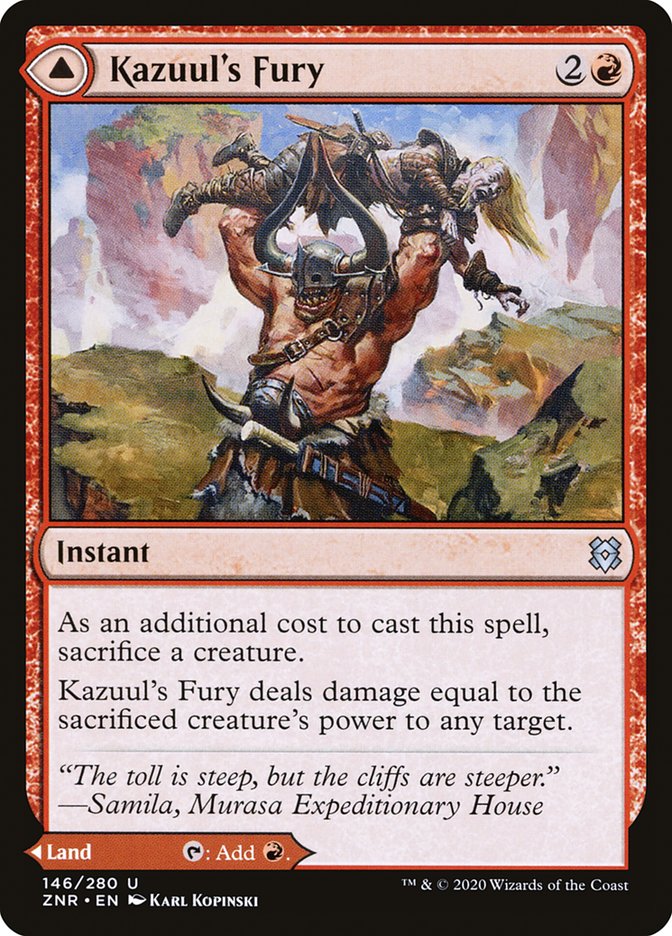 Kazuul's Fury // Kazuul's Cliffs [Zendikar Rising] - Magic: The Gathering - Card Brawlers | Quebec | Canada |