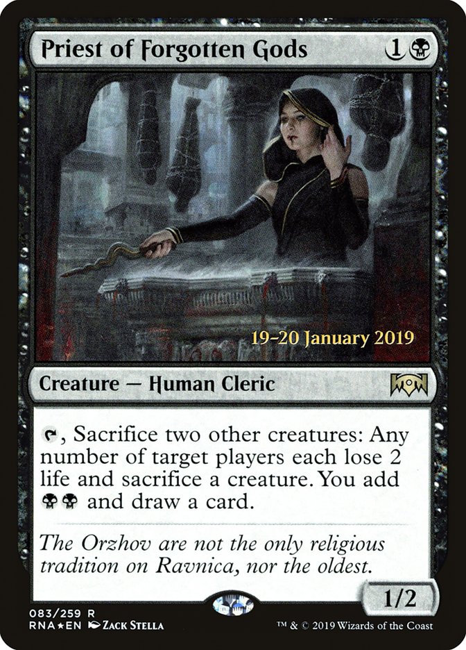 Priest of Forgotten Gods [Ravnica Allegiance Prerelease Promos] - Magic: The Gathering - Card Brawlers | Quebec | Canada |
