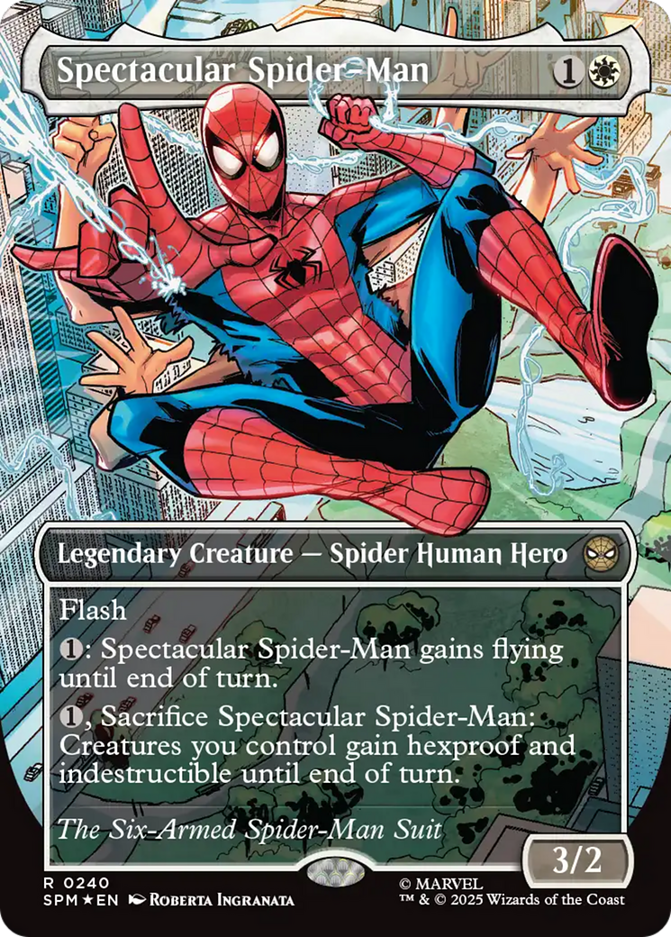 Spectacular Spider-Man (0240) (Borderless) (Textured Foil) [Marvel's Spider-Man] - Magic: The Gathering - Card Brawlers | Quebec | Canada |