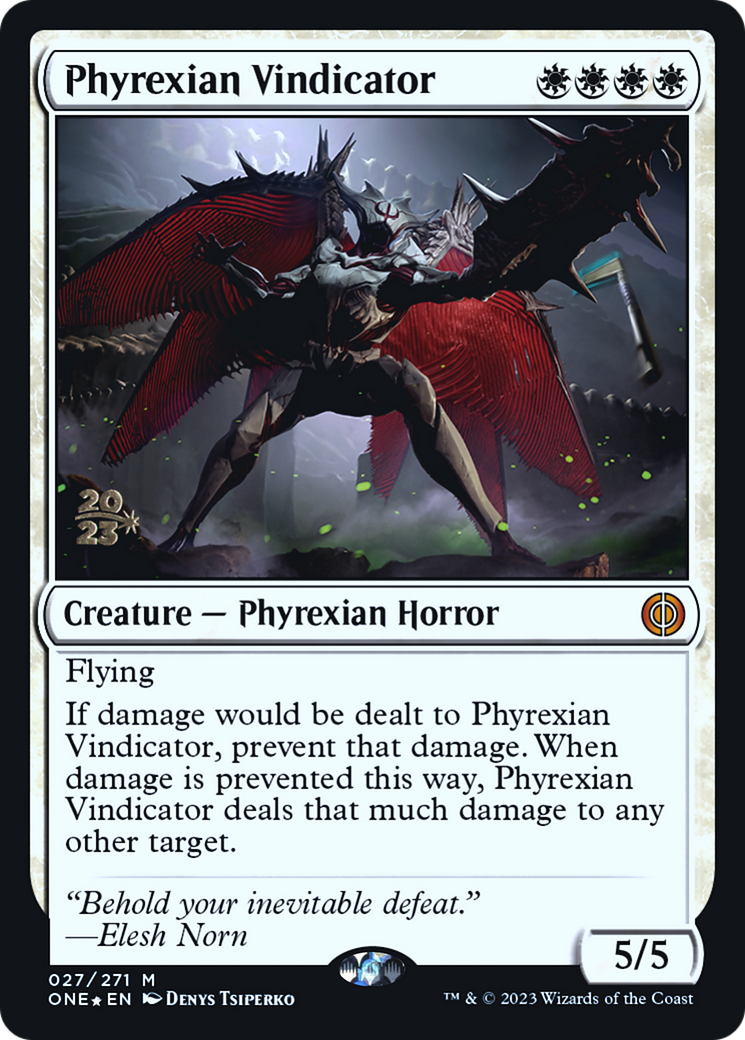 Phyrexian Vindicator [Phyrexia: All Will Be One Prerelease Promos] - Magic: The Gathering - Card Brawlers | Quebec | Canada |