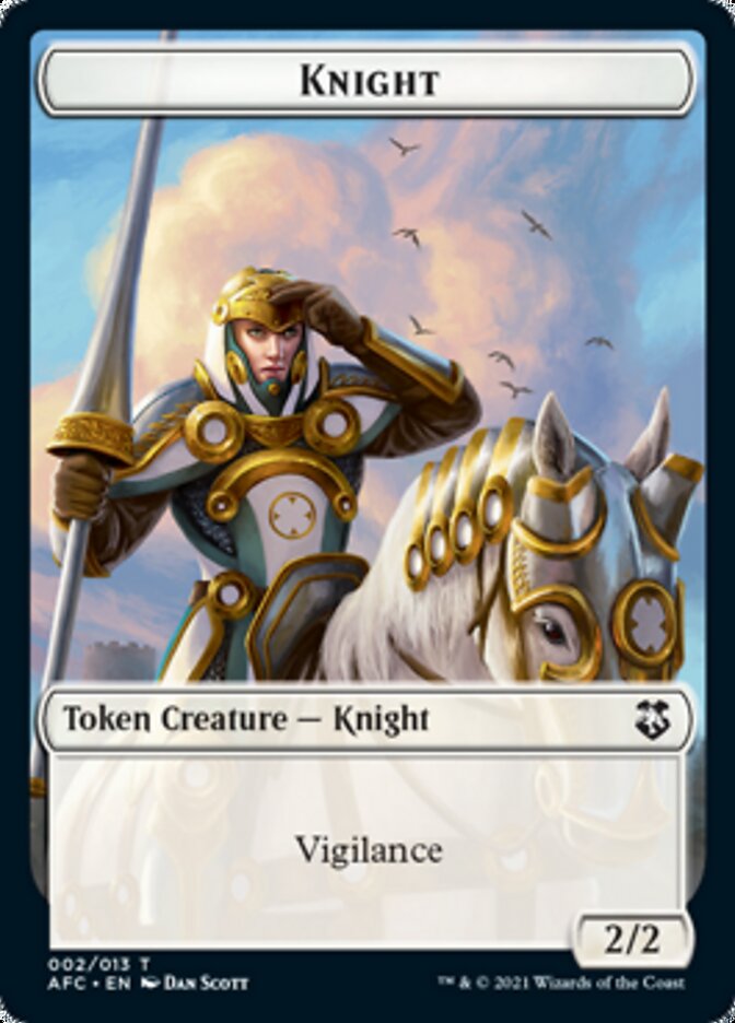 Knight // Saproling Double-Sided Token [Dungeons & Dragons: Adventures in the Forgotten Realms Commander Tokens] - Magic: The Gathering - Card Brawlers | Quebec | Canada |