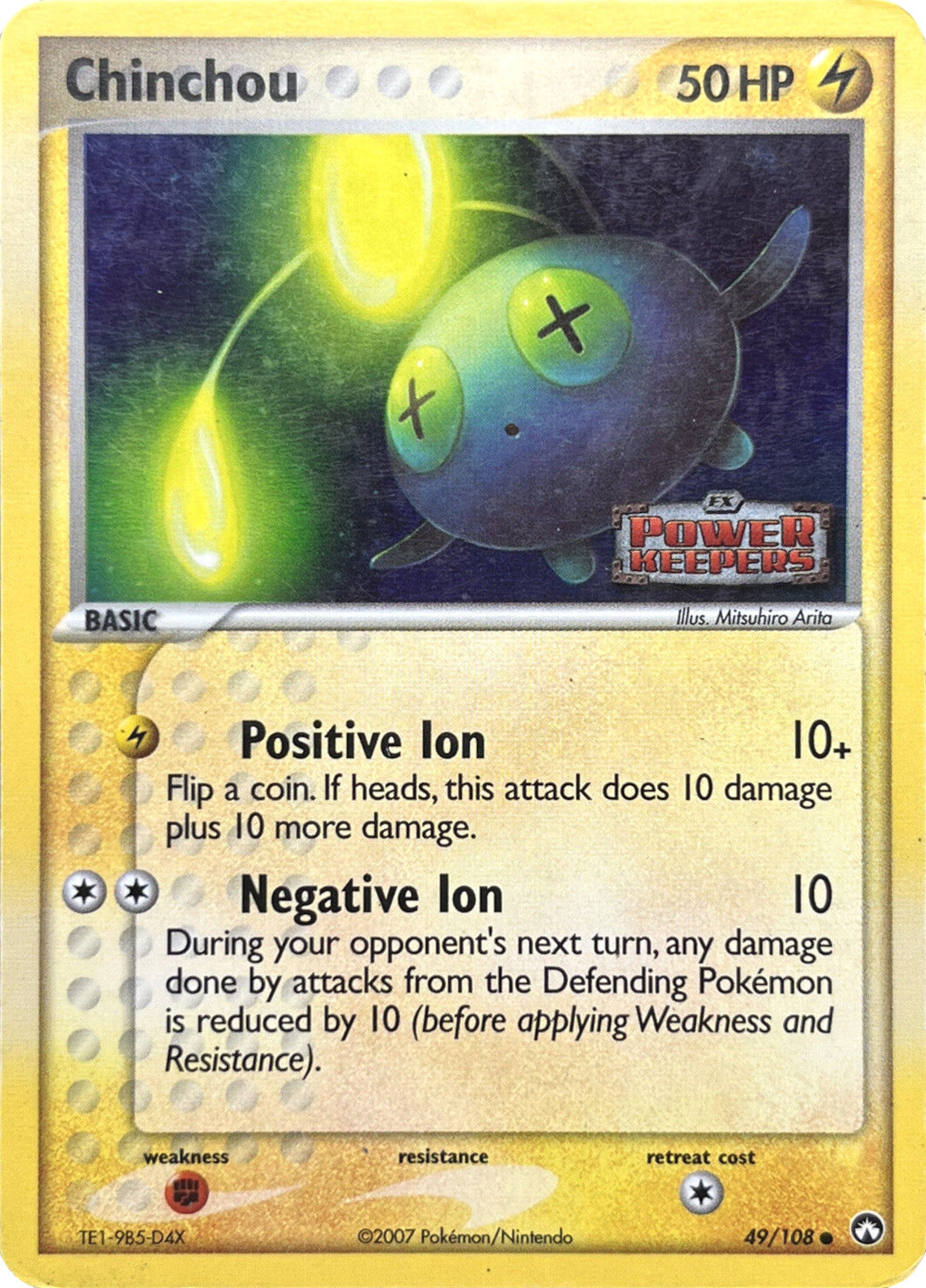 Chinchou (49/108) (Stamped) [EX: Power Keepers] - Pokémon - Card Brawlers | Quebec | Canada |