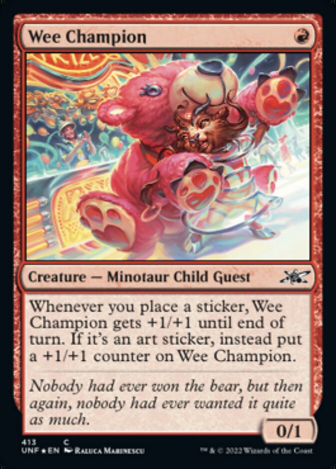 Wee Champion (Galaxy Foil) [Unfinity] - Magic: The Gathering - Card Brawlers | Quebec | Canada |
