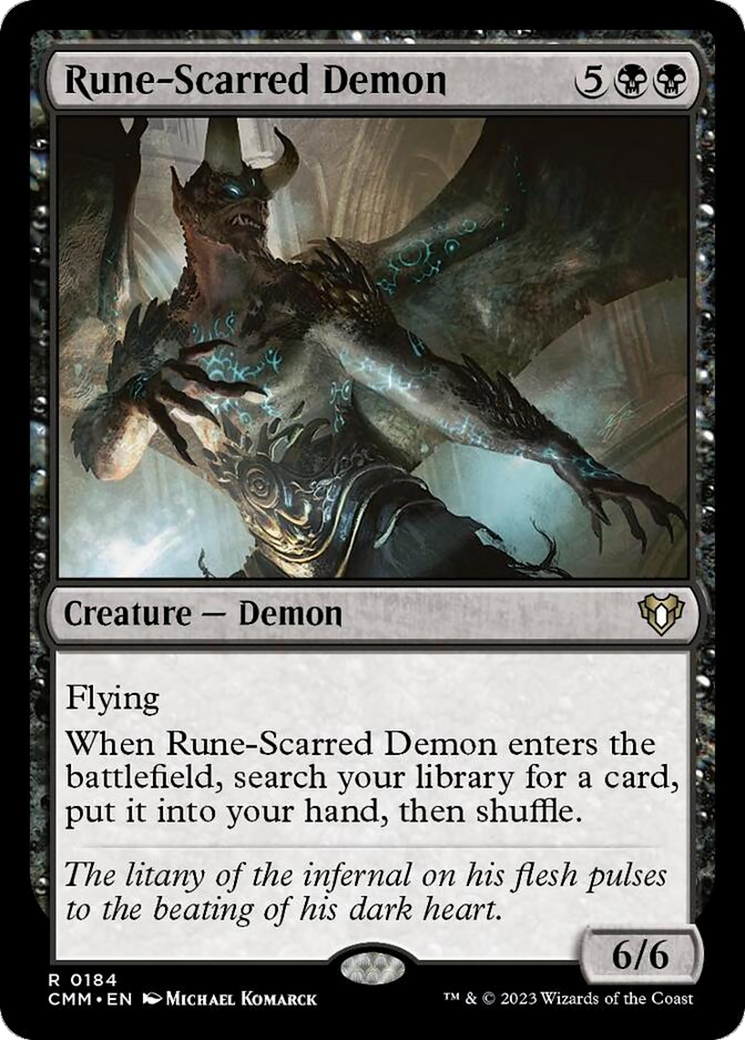 Rune-Scarred Demon [Commander Masters] - Magic: The Gathering - Card Brawlers | Quebec | Canada |