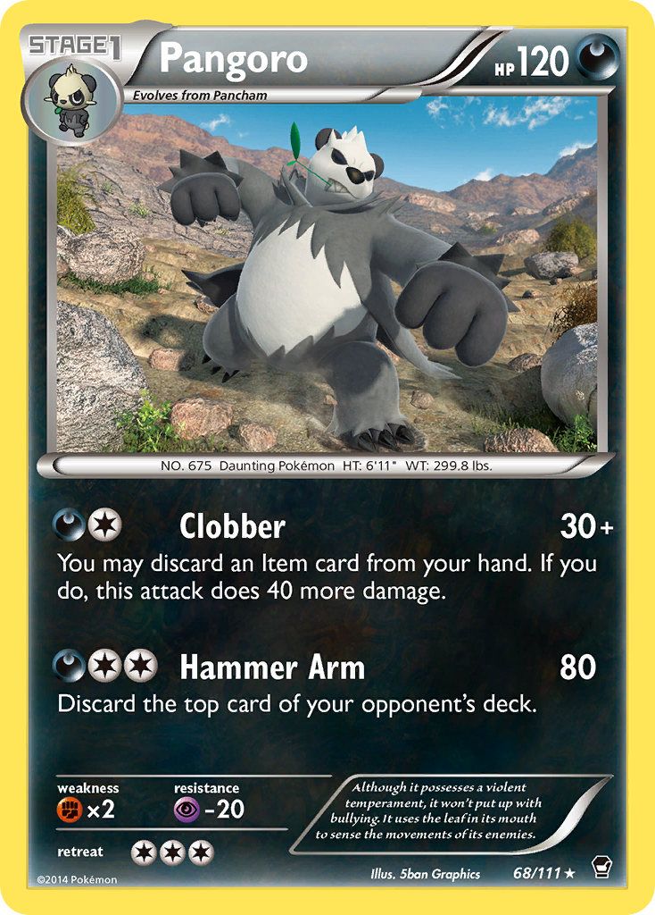 Pangoro (68/111) [XY: Furious Fists] - Pokémon - Card Brawlers | Quebec | Canada |