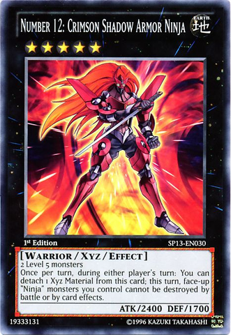 Number 12: Crimson Shadow Armor Ninja [SP13-EN030] Common - Yu-Gi-Oh! - Card Brawlers | Quebec | Canada |
