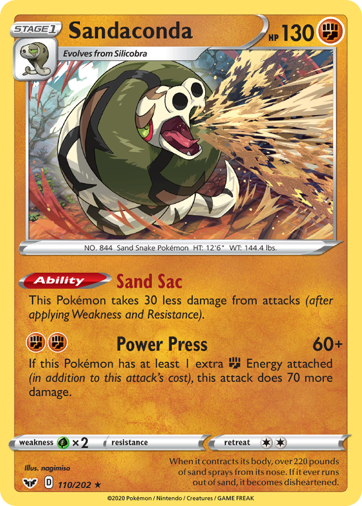 Sandaconda (110/202) [Sword & Shield: Base Set] - Pokémon - Card Brawlers | Quebec | Canada |
