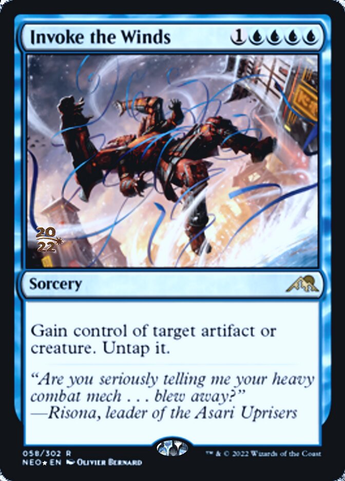 Invoke the Winds [Kamigawa: Neon Dynasty Prerelease Promos] - Magic: The Gathering - Card Brawlers | Quebec | Canada |