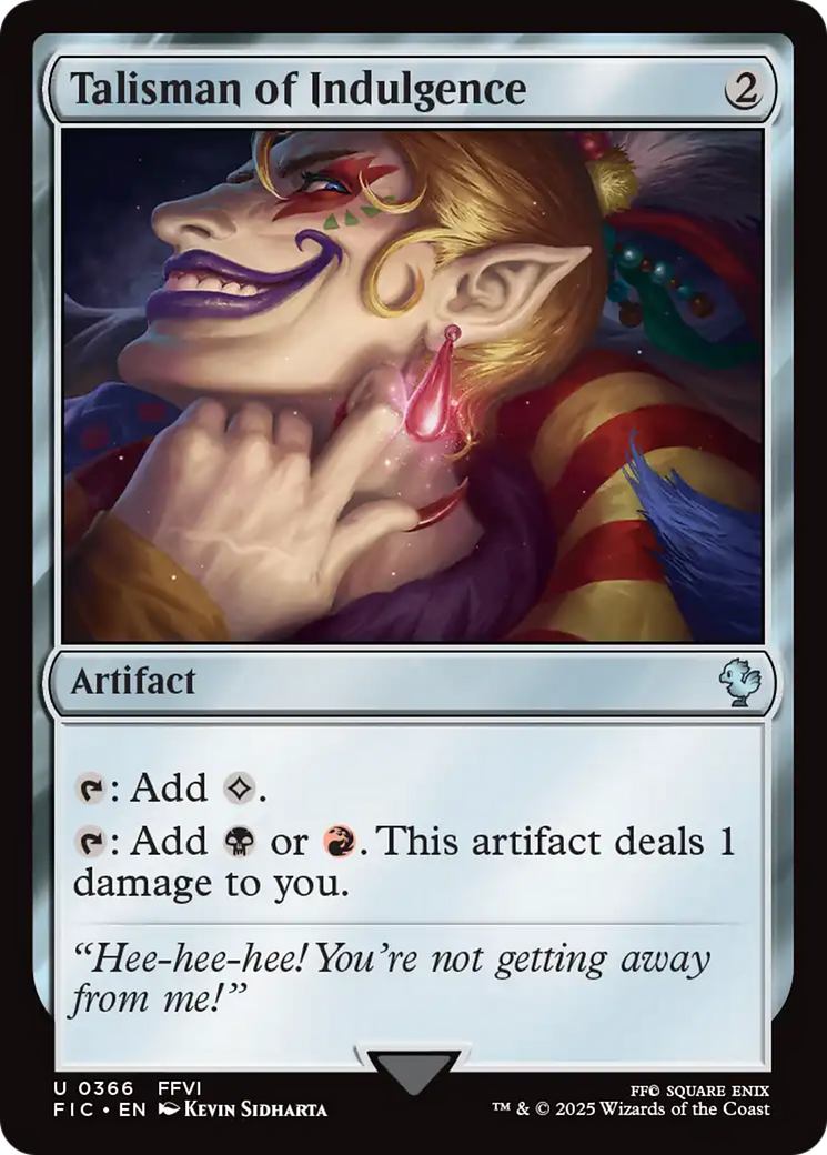 Talisman of Indulgence [FINAL FANTASY Commander] - Magic: The Gathering - Card Brawlers | Quebec | Canada |