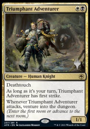 Triumphant Adventurer (Promo Pack) [Dungeons & Dragons: Adventures in the Forgotten Realms Promos] - Magic: The Gathering - Card Brawlers | Quebec | Canada |