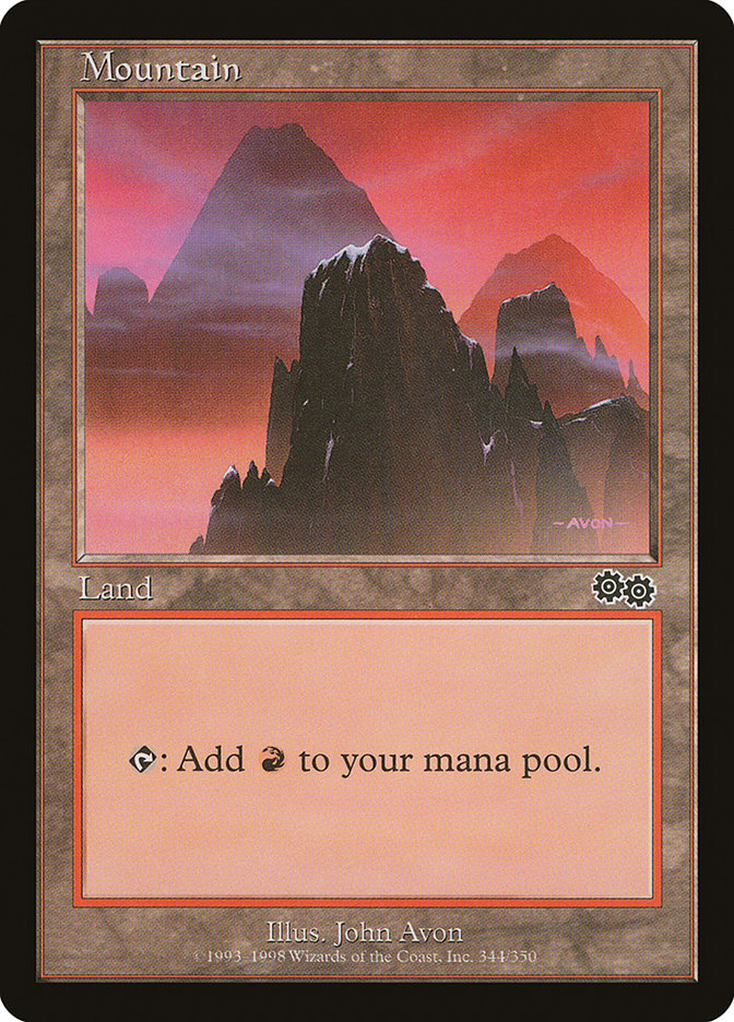 Mountain (344) [Urza's Saga] - Magic: The Gathering - Card Brawlers | Quebec | Canada |