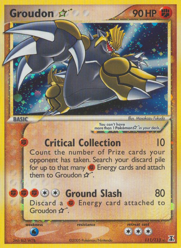 Groudon Star (111/113) [EX: Delta Species] - Pokémon - Card Brawlers | Quebec | Canada |