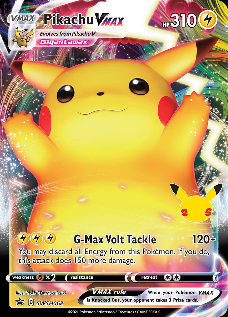 Pikachu VMAX (SWSH062) (Celebrations) [Sword & Shield: Black Star Promos] - Pokémon - Card Brawlers | Quebec | Canada |
