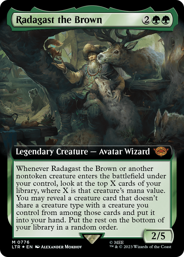 Radagast the Brown (Extended Art) (Surge Foil) [The Lord of the Rings: Tales of Middle-Earth] - Magic: The Gathering - Card Brawlers | Quebec | Canada |