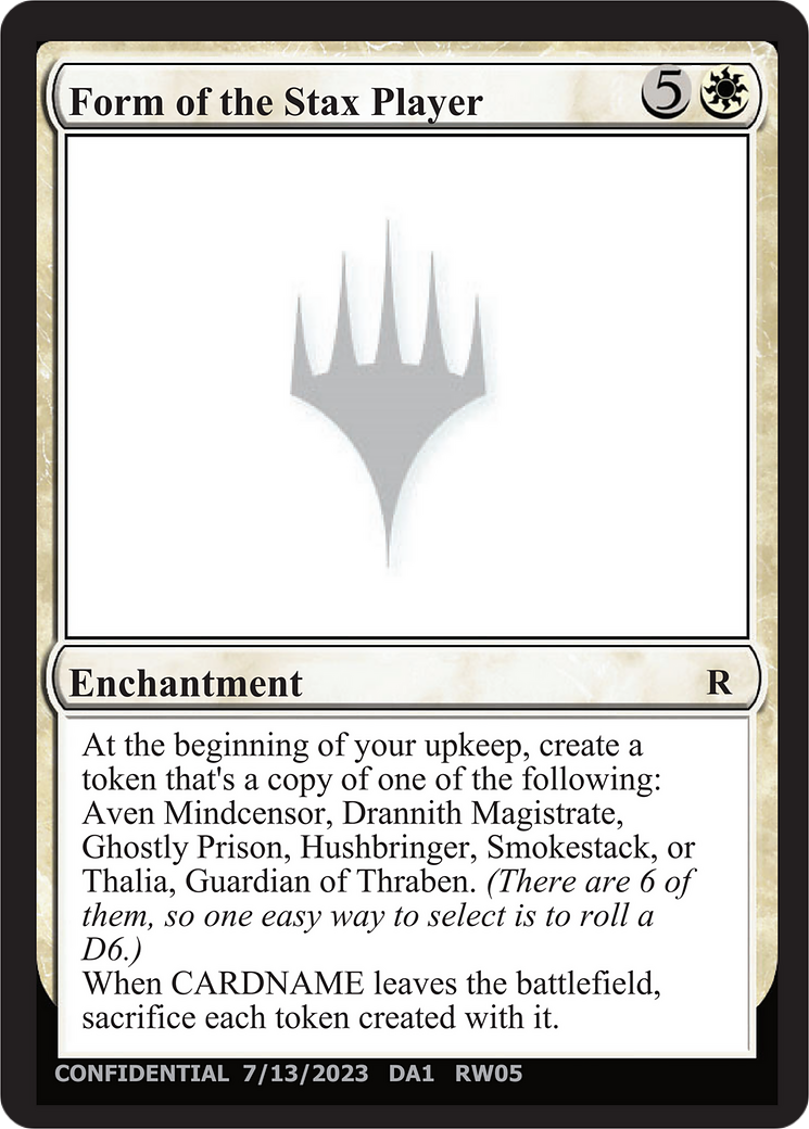 Form of the Stax Player [Unknown Event] - Magic: The Gathering - Card Brawlers | Quebec | Canada |
