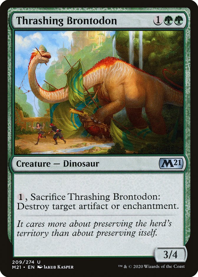 Thrashing Brontodon [Core Set 2021] - Magic: The Gathering - Card Brawlers | Quebec | Canada |