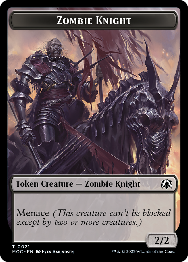 Zombie Knight // Human (6) Double-Sided Token [March of the Machine Commander Tokens] - Magic: The Gathering - Card Brawlers | Quebec | Canada |