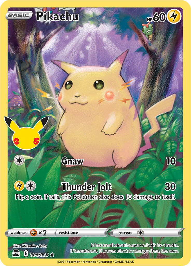 Pikachu (005/025) [Celebrations: 25th Anniversary] - Pokémon - Card Brawlers | Quebec | Canada |