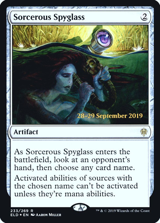 Sorcerous Spyglass [Throne of Eldraine Prerelease Promos] - Magic: The Gathering - Card Brawlers | Quebec | Canada |