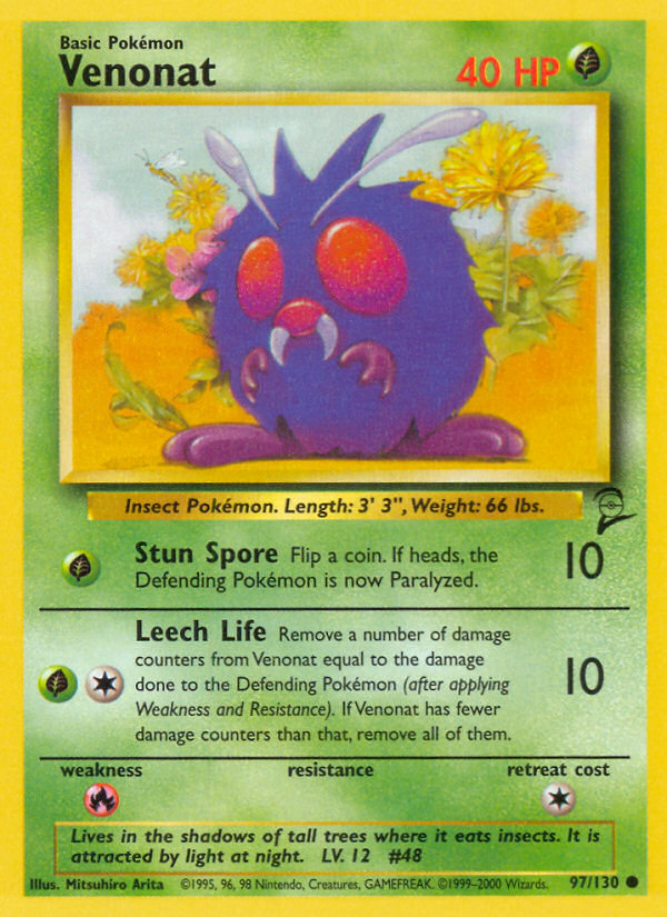 Venonat (97/130) [Base Set 2] - Pokémon - Card Brawlers | Quebec | Canada |