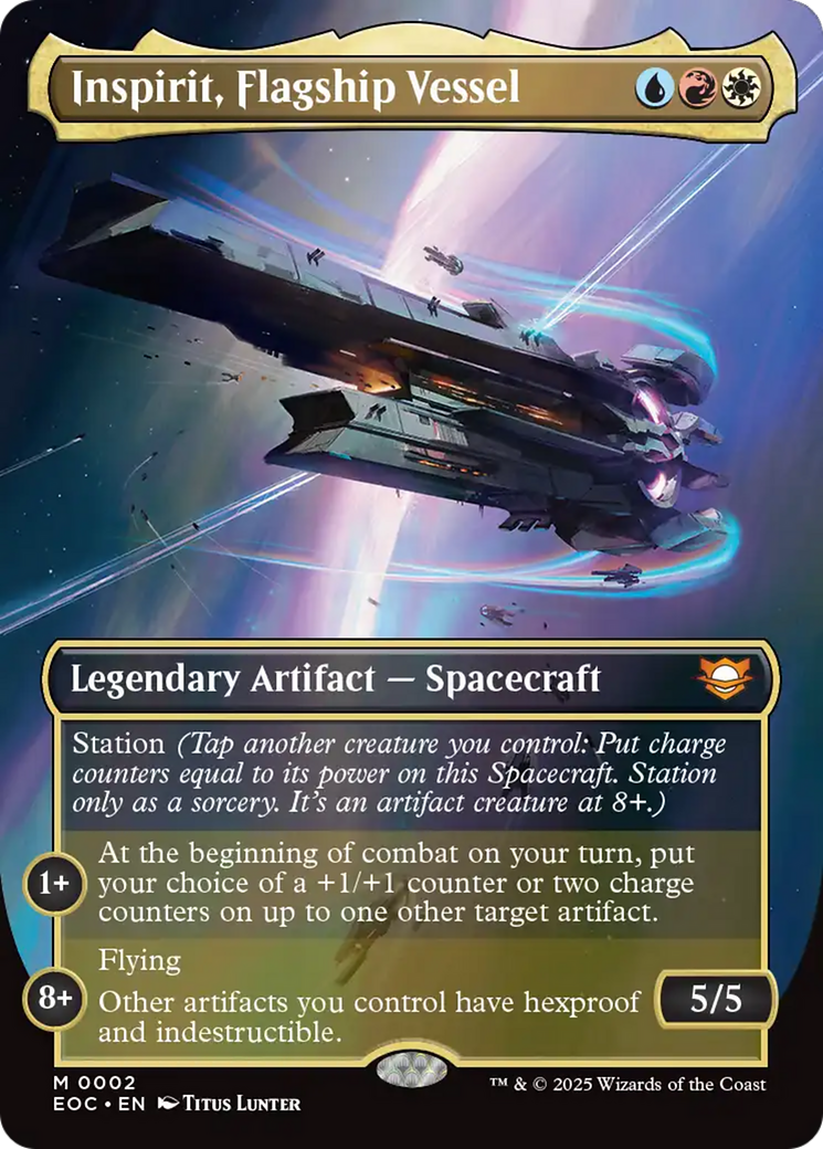 Inspirit, Flagship Vessel (Borderless) [Edge of Eternities Commander] - Magic: The Gathering - Card Brawlers | Quebec | Canada |