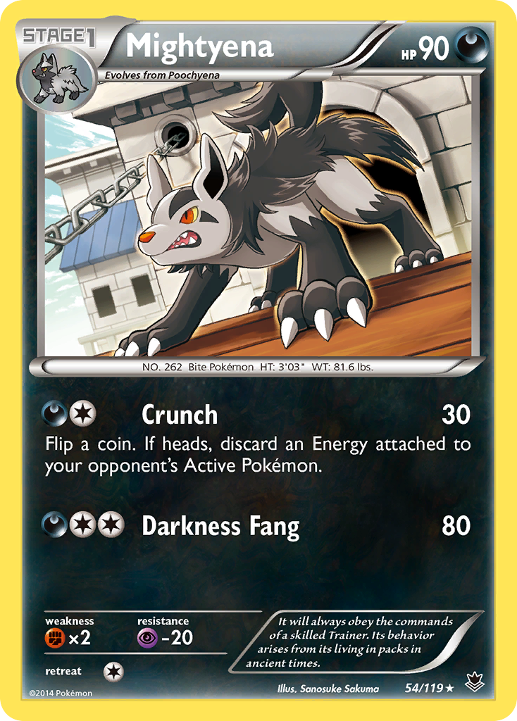 Mightyena (54/119) [XY: Phantom Forces] - Pokémon - Card Brawlers | Quebec | Canada |