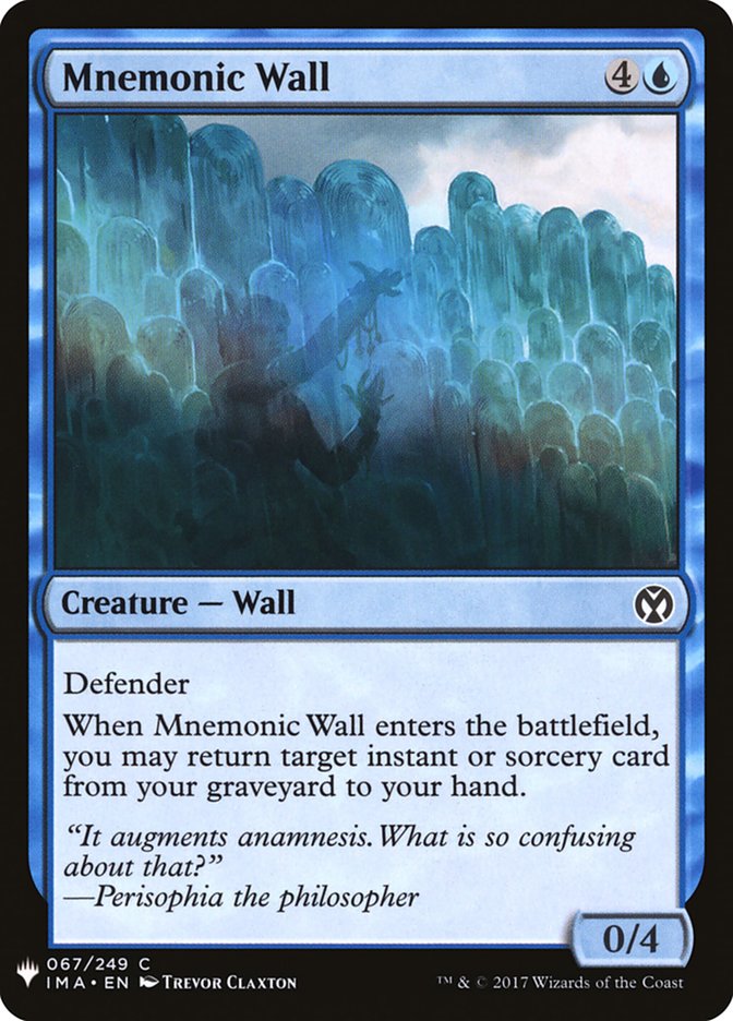 Mnemonic Wall [Mystery Booster] - Magic: The Gathering - Card Brawlers | Quebec | Canada |