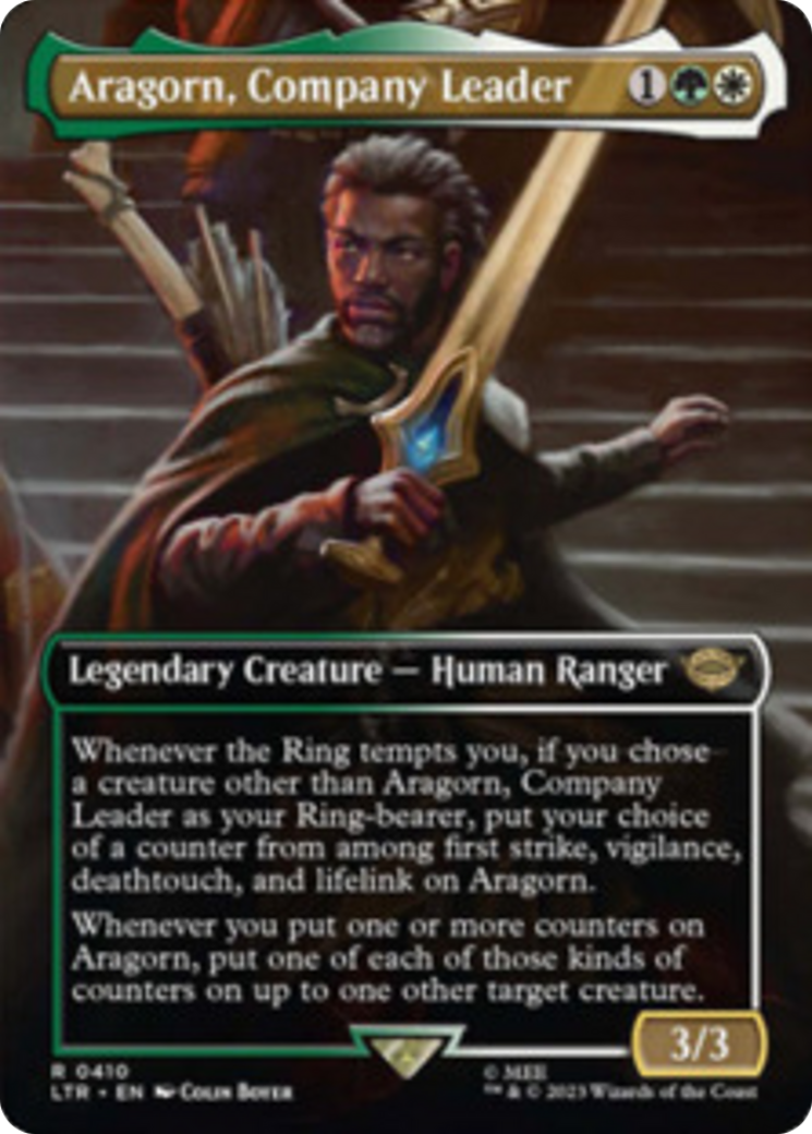 Aragorn, Company Leader (Borderless Alternate Art) [The Lord of the Rings: Tales of Middle-Earth] - Magic: The Gathering - Card Brawlers | Quebec | Canada |