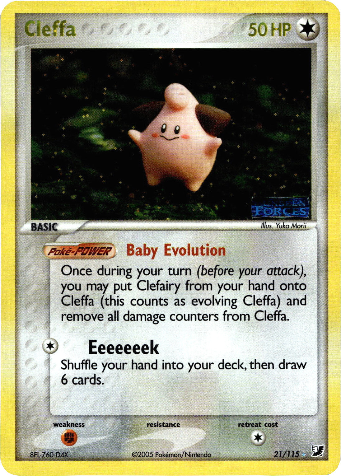 Cleffa (21/115) (Stamped) [EX: Unseen Forces] - Pokémon - Card Brawlers | Quebec | Canada |