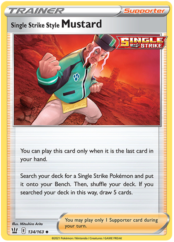 Single Strike Style Mustard (134/163) [Sword & Shield: Battle Styles] - Pokémon - Card Brawlers | Quebec | Canada |