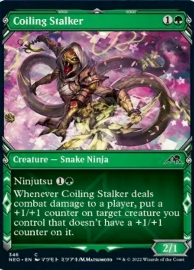 Coiling Stalker (Showcase Ninja) [Kamigawa: Neon Dynasty] - Magic: The Gathering - Card Brawlers | Quebec | Canada |