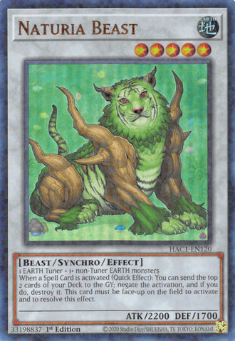 Naturia Beast (Duel Terminal) [HAC1-EN120] Parallel Rare - Yu-Gi-Oh! - Card Brawlers | Quebec | Canada |