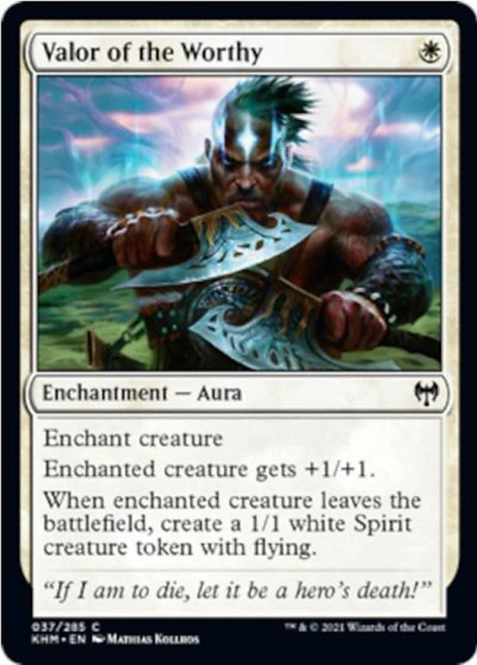 Valor of the Worthy [Kaldheim] - Magic: The Gathering - Card Brawlers | Quebec | Canada |