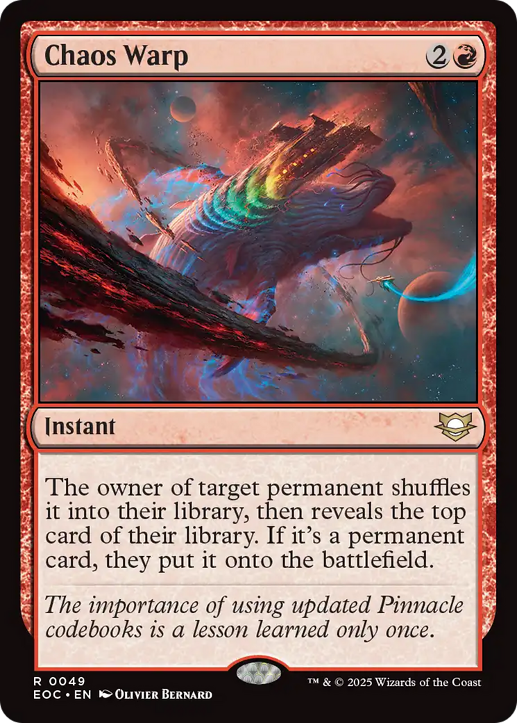 Chaos Warp [Edge of Eternities Commander] - Magic: The Gathering - Card Brawlers | Quebec | Canada |