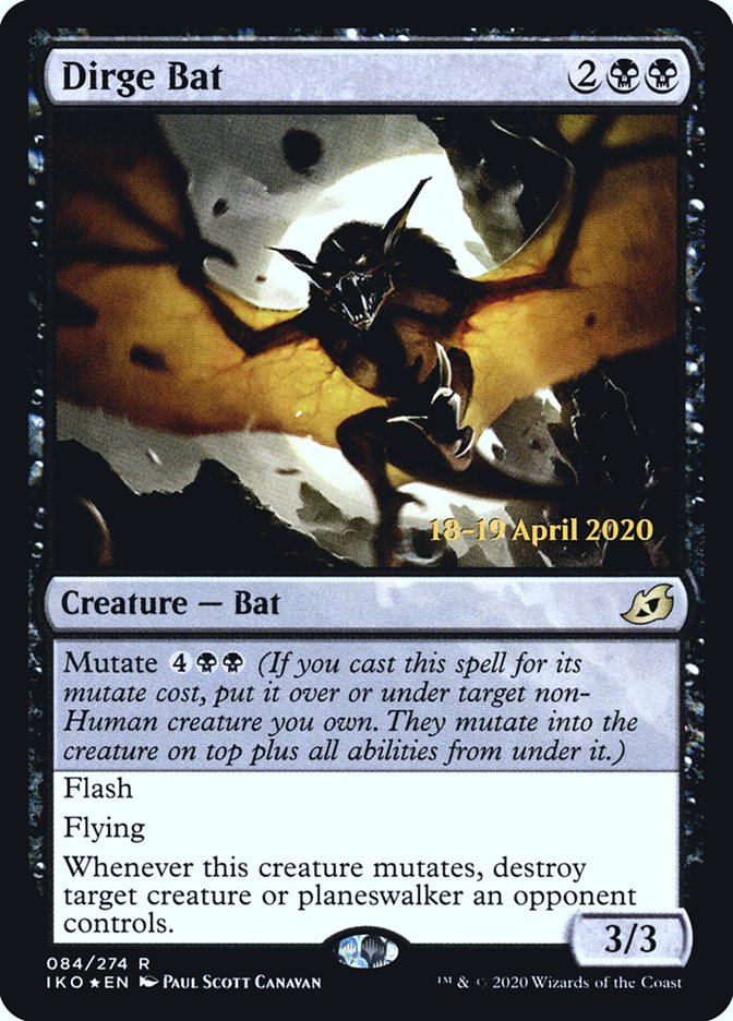 Dirge Bat [Ikoria: Lair of Behemoths Prerelease Promos] - Magic: The Gathering - Card Brawlers | Quebec | Canada |