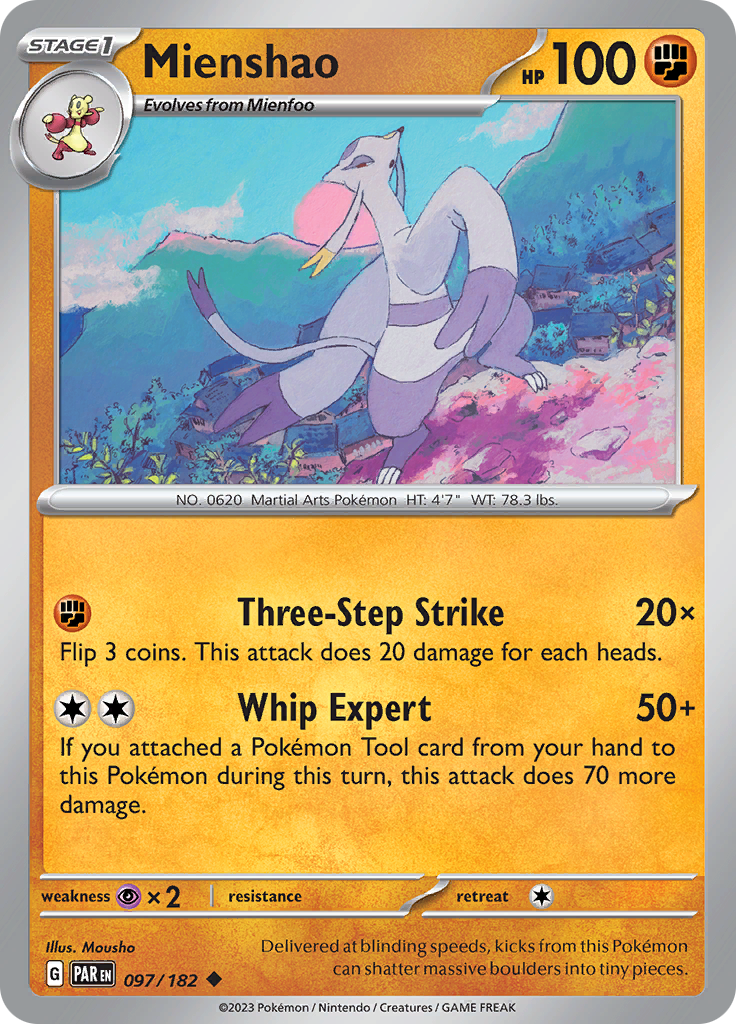 Mienshao (097/182) [Scarlet & Violet: Paradox Rift] - Pokémon - Card Brawlers | Quebec | Canada |