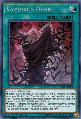 Vampire's Desire [DASA-EN008] Secret Rare - Yu-Gi-Oh! - Card Brawlers | Quebec | Canada |